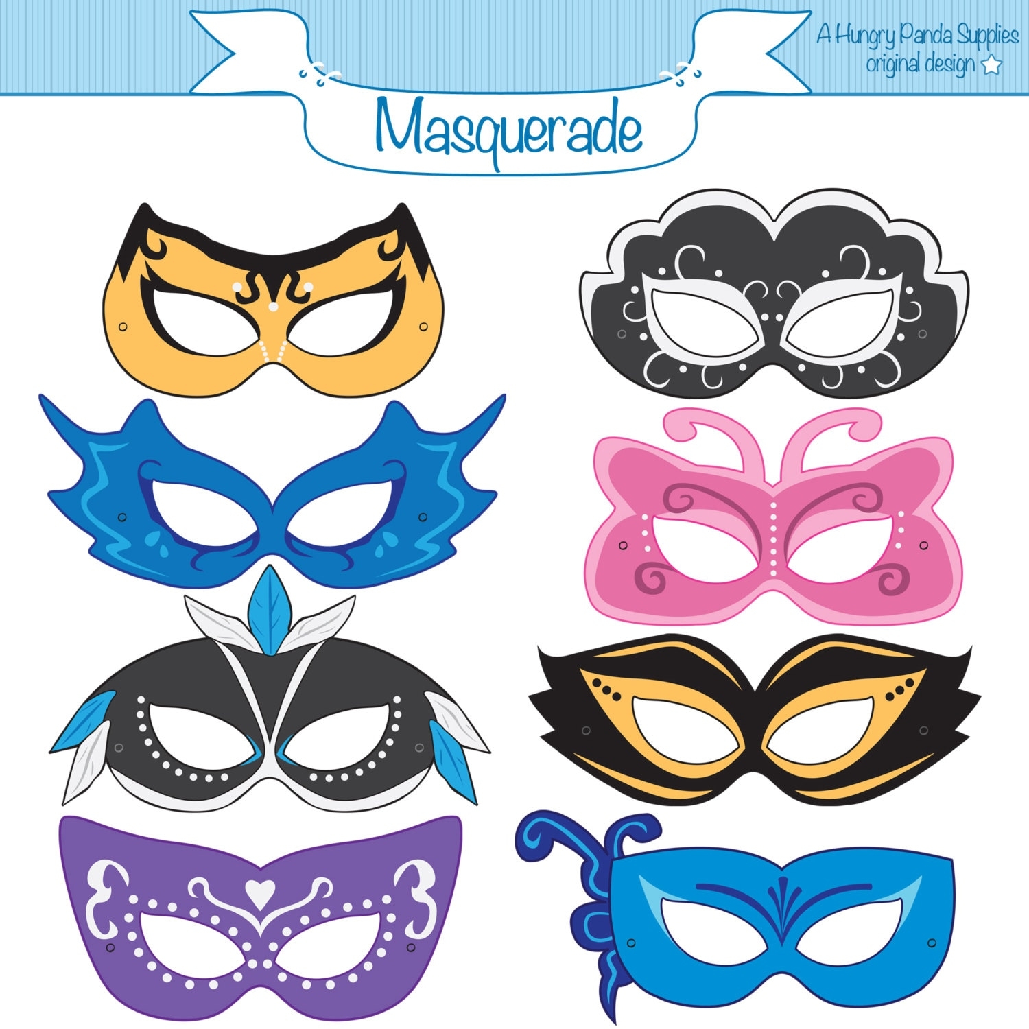Masquerade Printable Masks Masquerade Mask Printable Masquerade Mask Masquerade Costume Party Masks Masquerade Halloween Costume Etsy