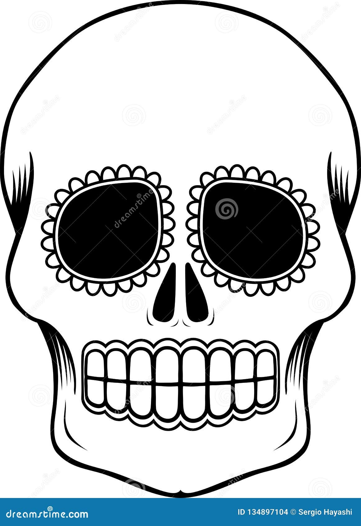 Mexican Sugar Skull Template Stock Vector Illustration Of Graphic Book 134897104 Mexican Sugar Skull Template Stock Vector Illustration Of Graphic Book 134897104