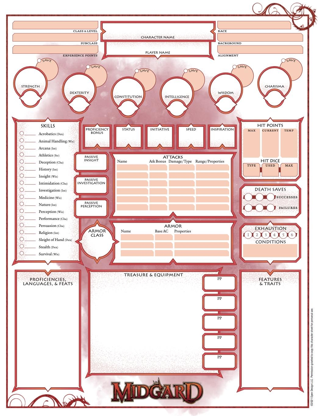 Midgard Character Sheet 5th Edition PDF Kobold Press Store Midgard Character Sheet 5th Edition PDF Kobold Press Store