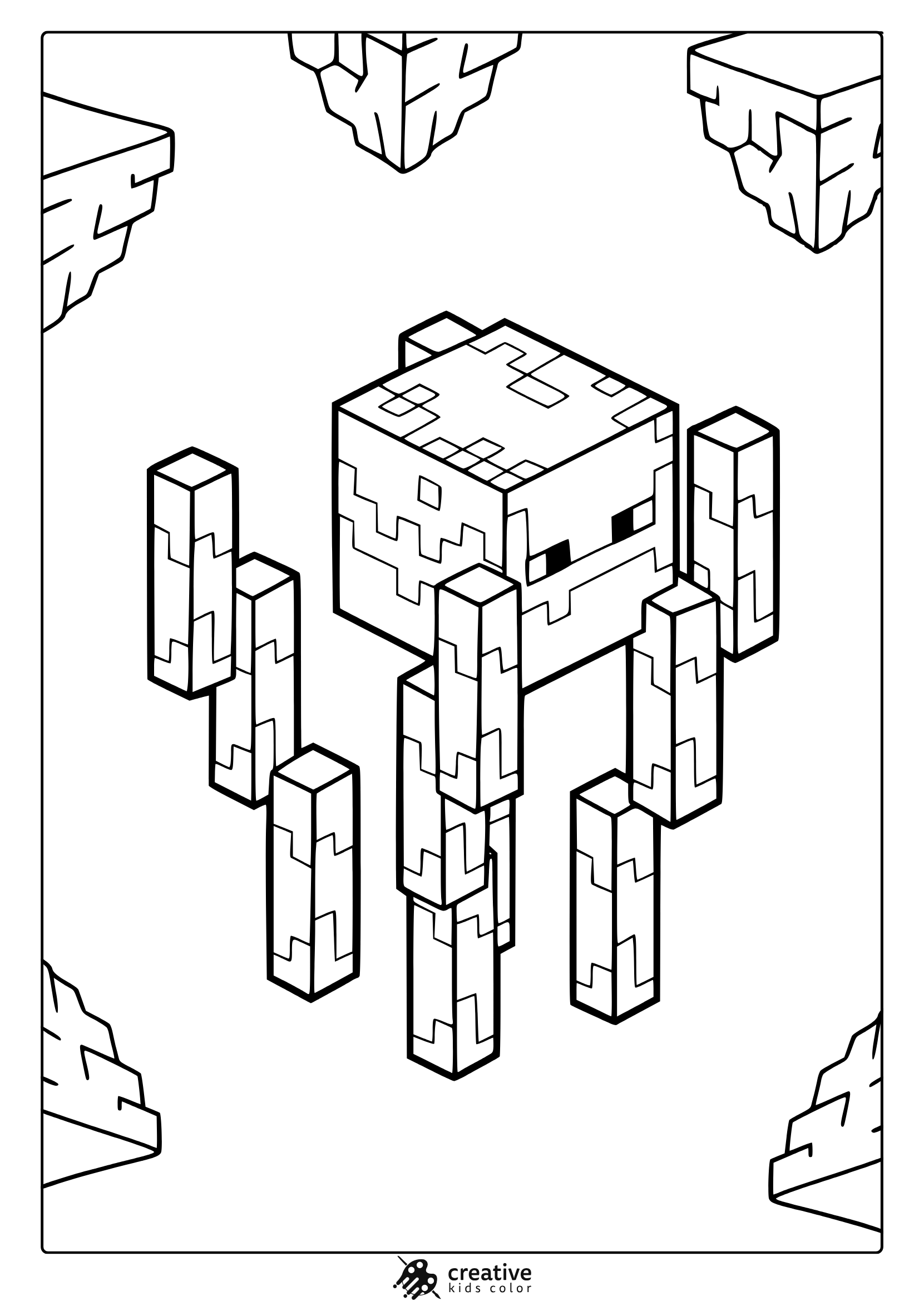 minecraft printable coloring sheets