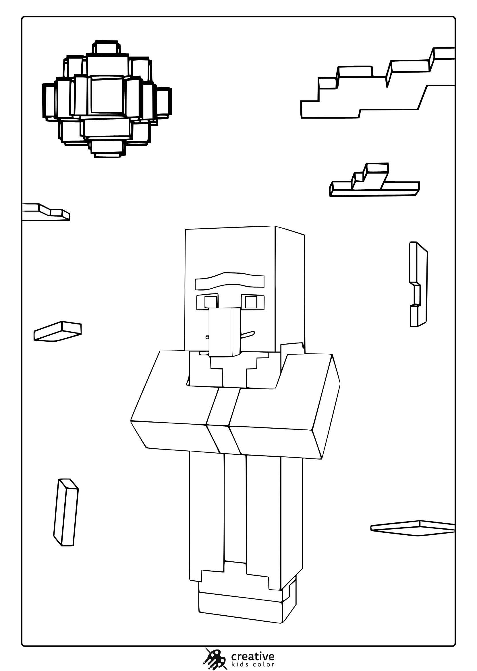 free minecraft coloring printables