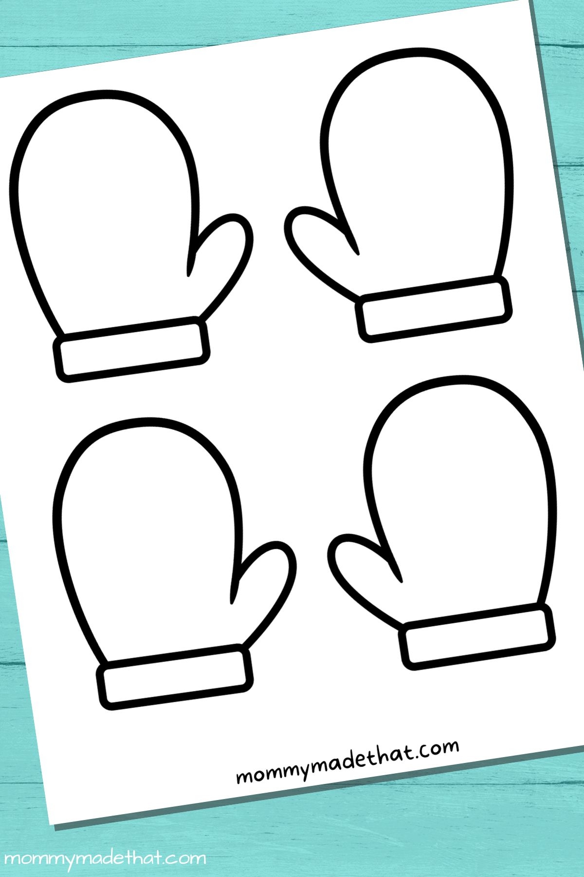 free printable mitten template