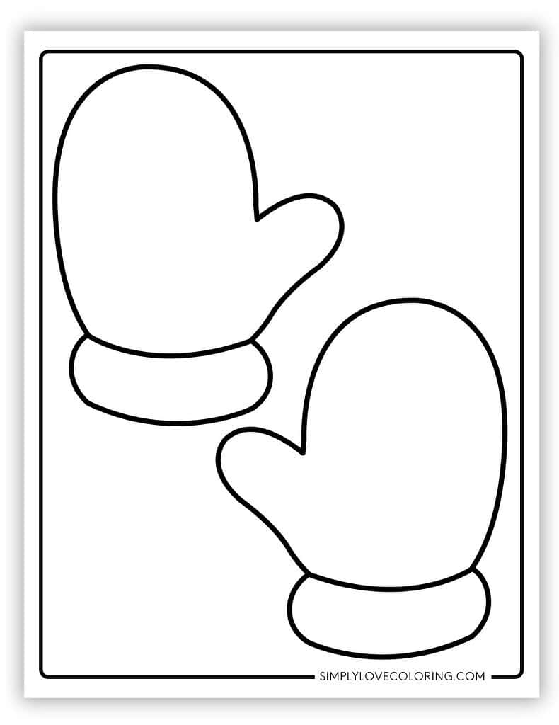 Mitten Templates Free PDF Printables Simply Love Coloring