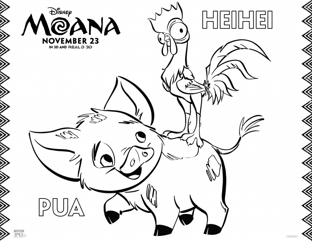 moana coloring pages printable