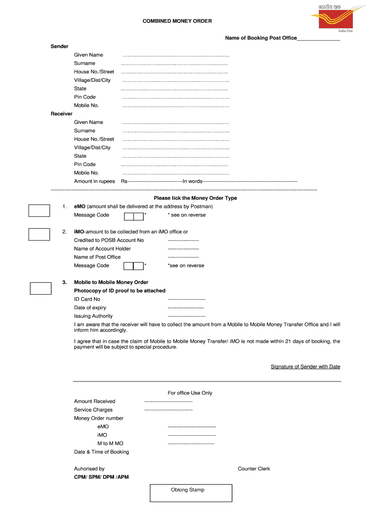 Money Order Form Fill Online Printable Fillable Blank PdfFiller Worksheets Library