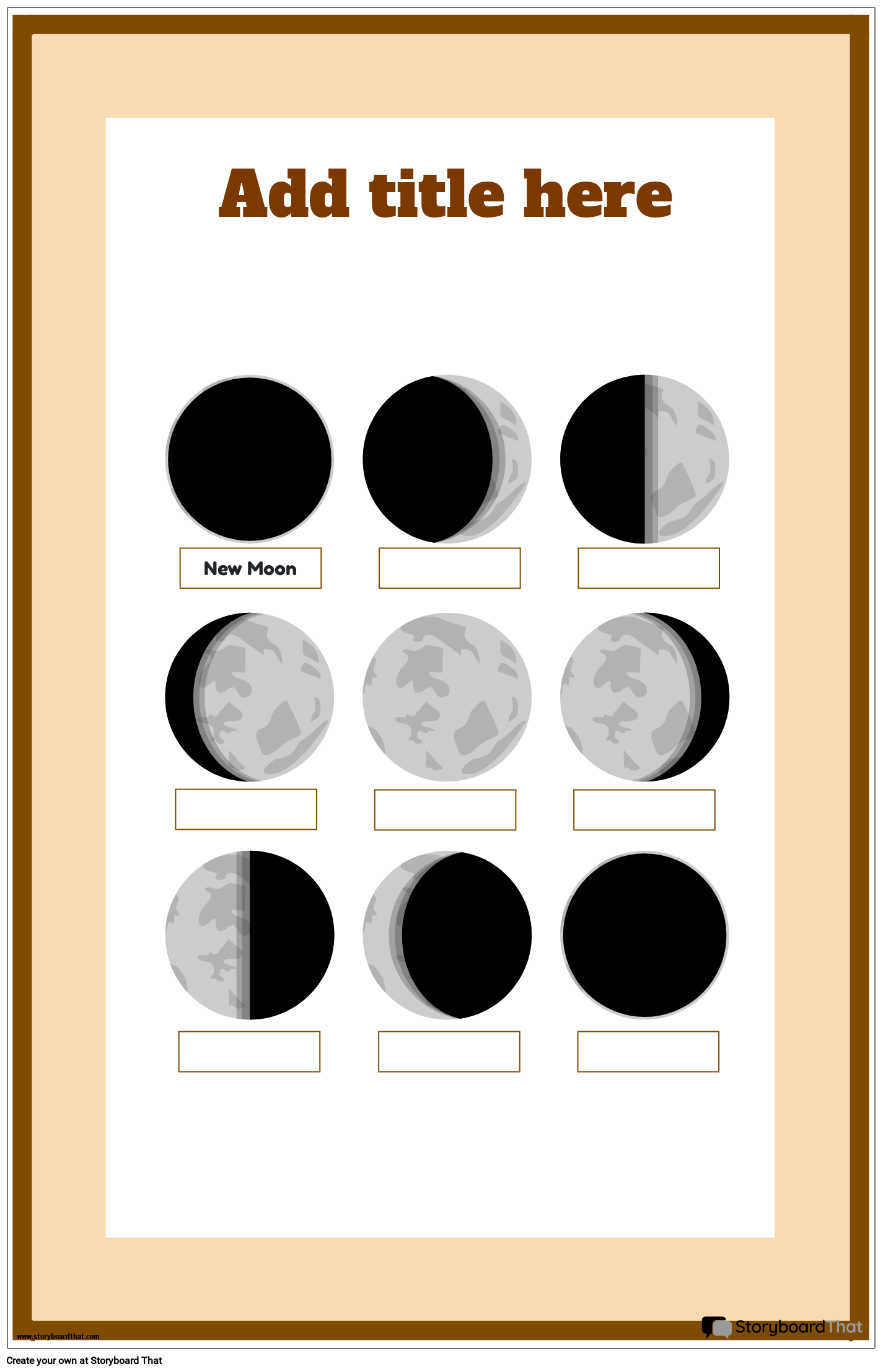 Moon Phases Posters Free Customizable Storyboard That
