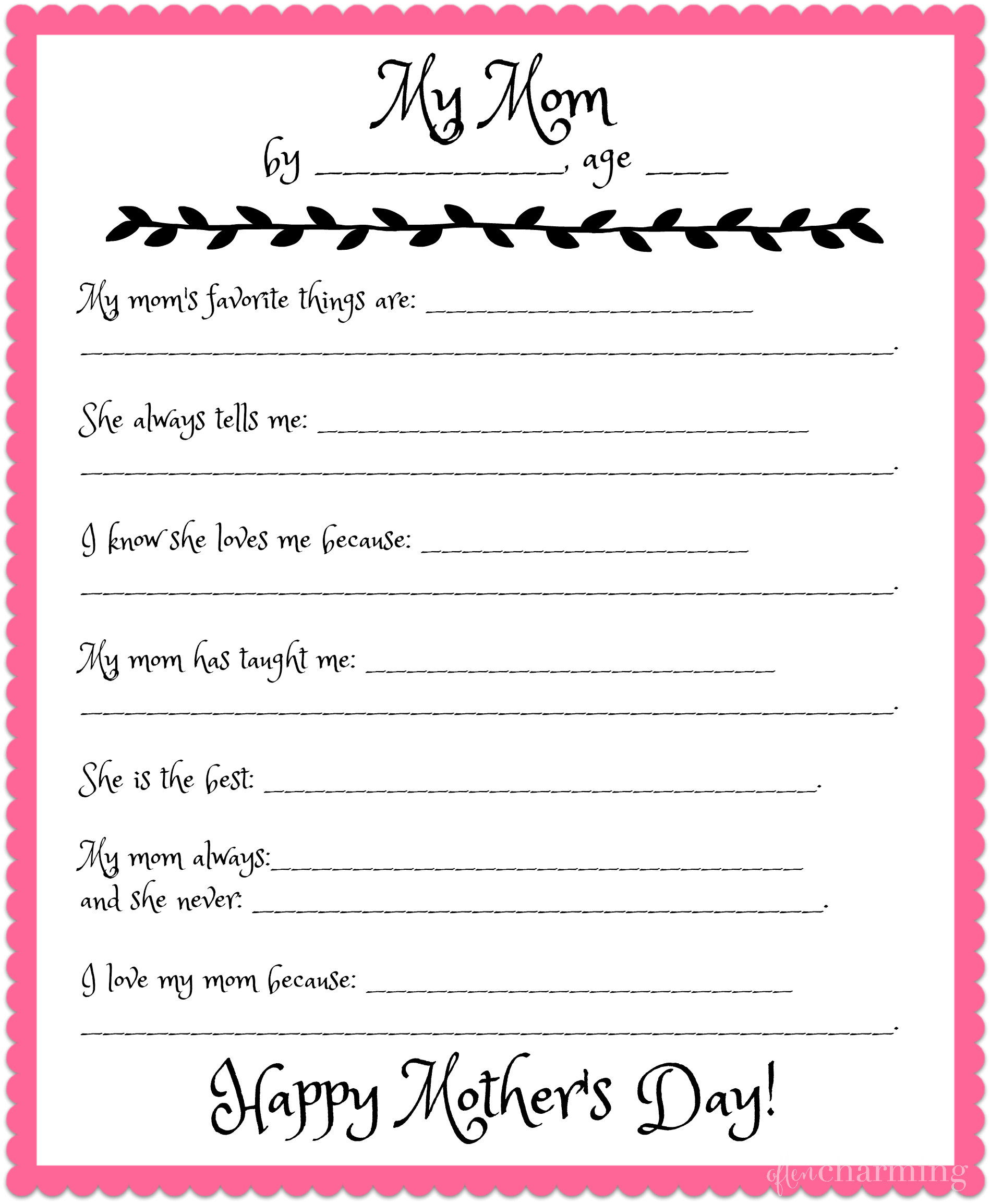 Mother s Day Free Printable Mother s Day Free Printable