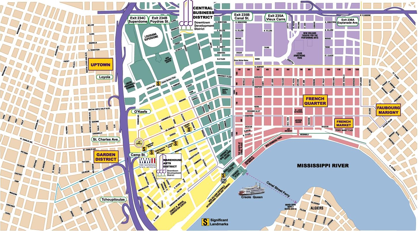 french quarter printable map