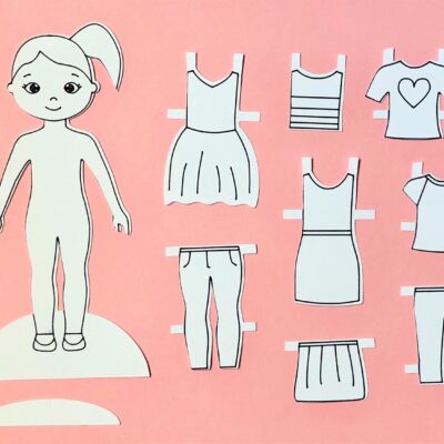 Paper Doll Cut File And Printable Meet Hannah A Downloadable Doll For Cricut And Silhouette Machines And Hand Cutting svg Png Pdf Etsy