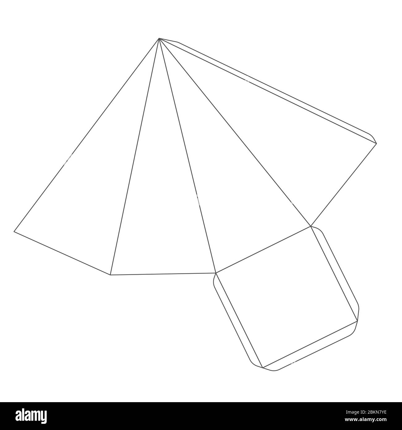 Paper Pyramid Cut Out Stock Images Pictures Alamy