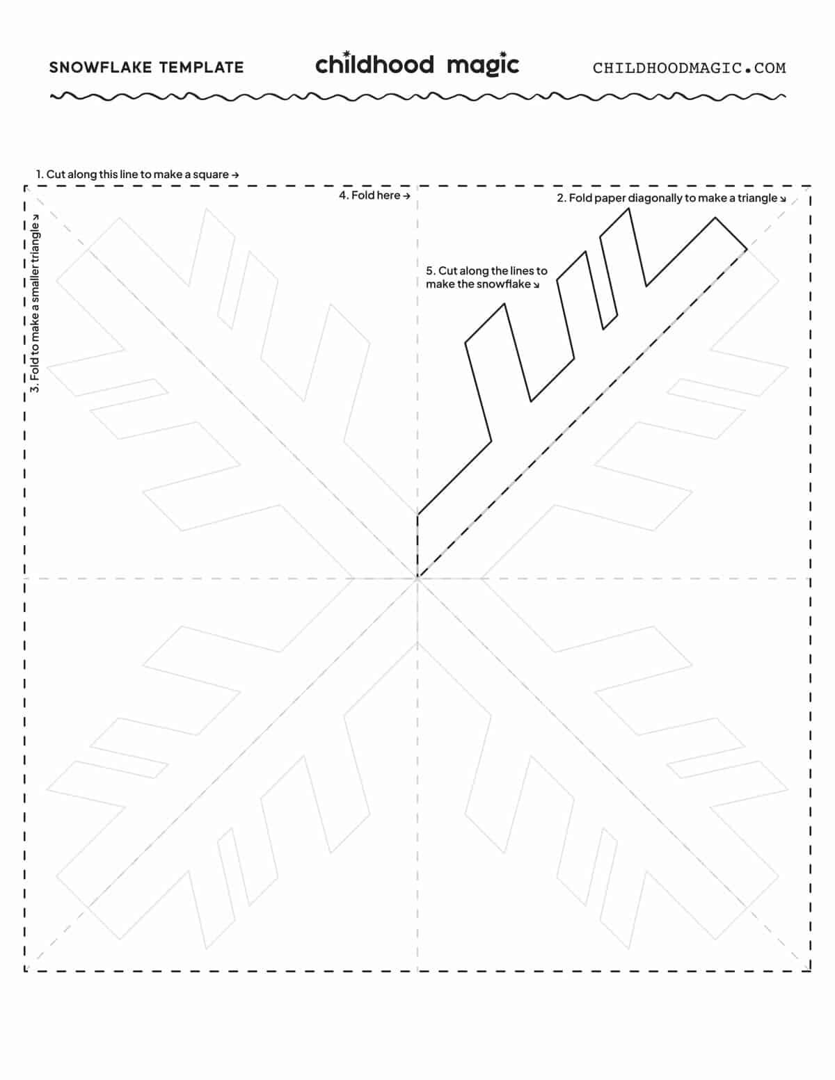 Paper Snowflake Template Childhood Magic Paper Snowflake Template Childhood Magic