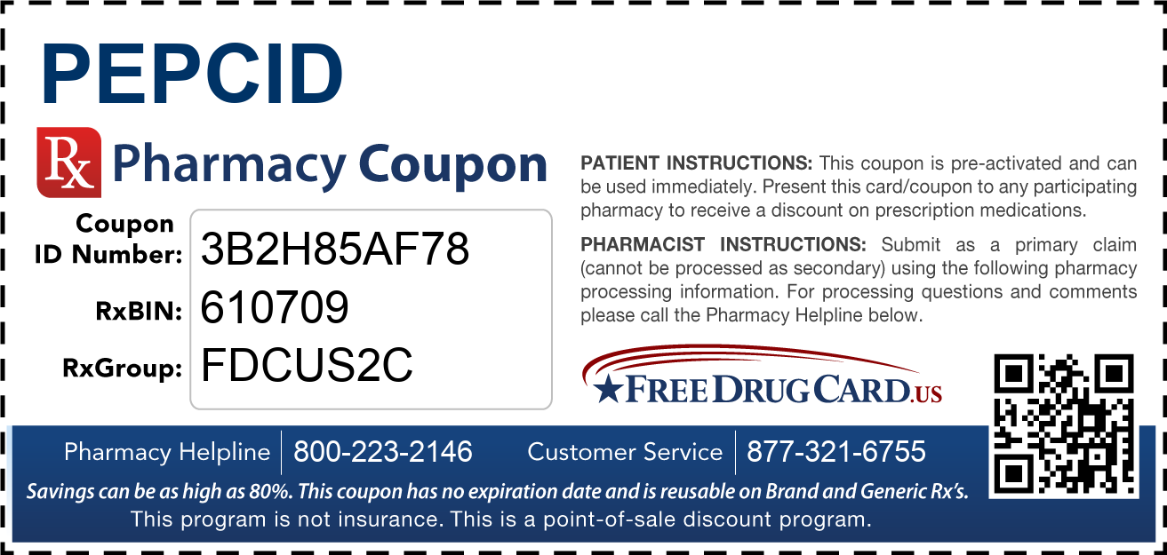 Pepcid Coupon Free Prescription Savings At Pharmacies Nationwide Pepcid Coupon Free Prescription Savings At Pharmacies Nationwide