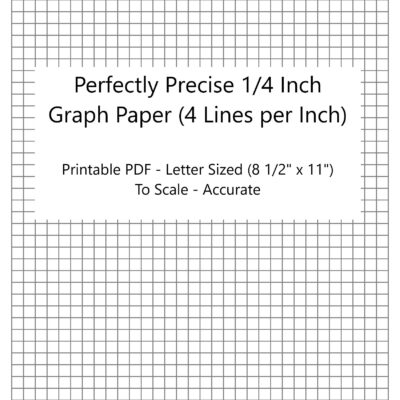 Perfectly Scaled And Precise Printable Graph Paper 4 4 1 4 Inch 4 Lines Per Inch Etsy