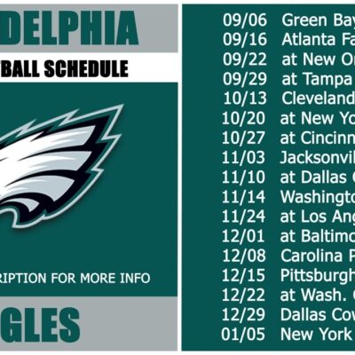 PHILADELPHIA EAGLES SCHEDULE 2024 Worksheets Library