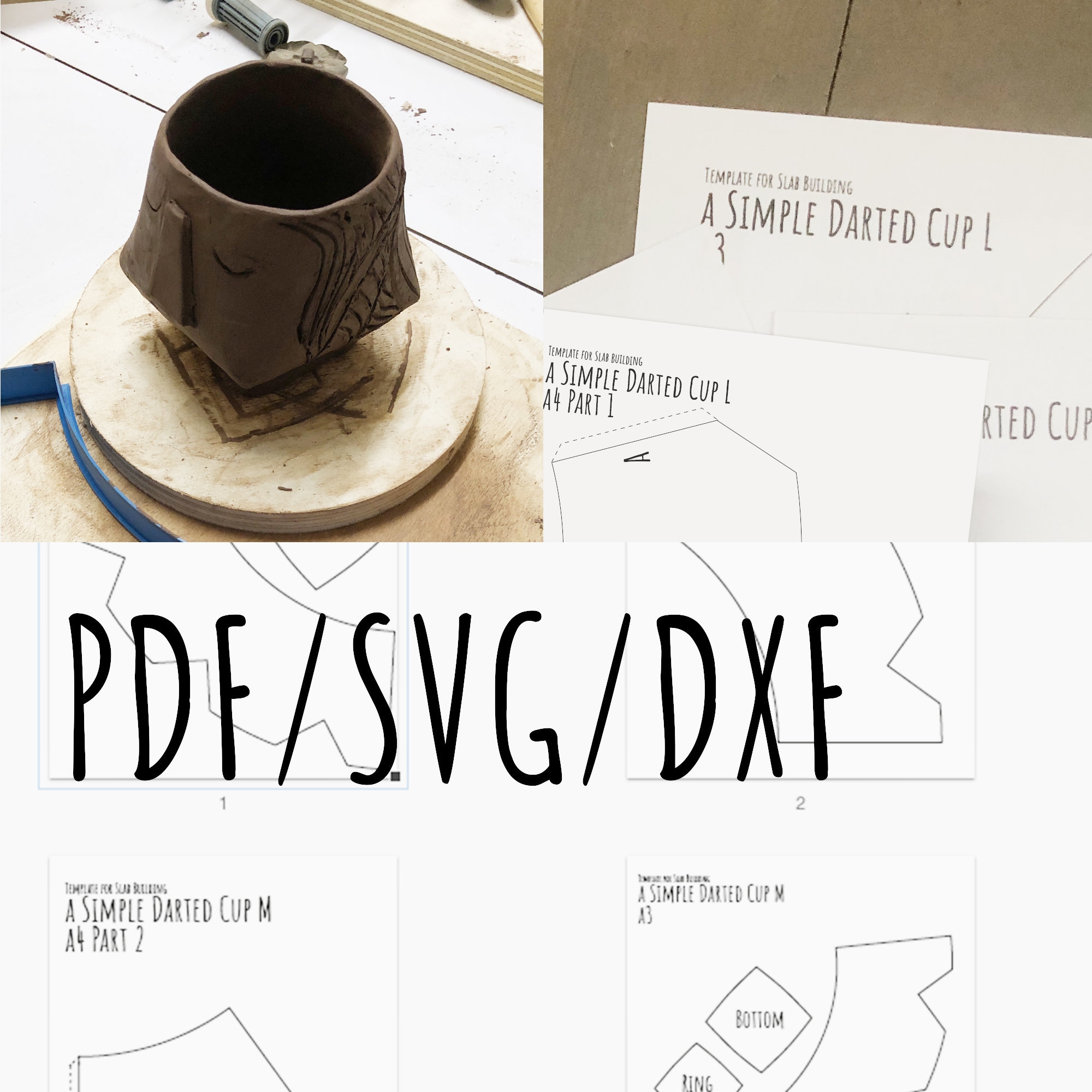 free printable slab pottery templates