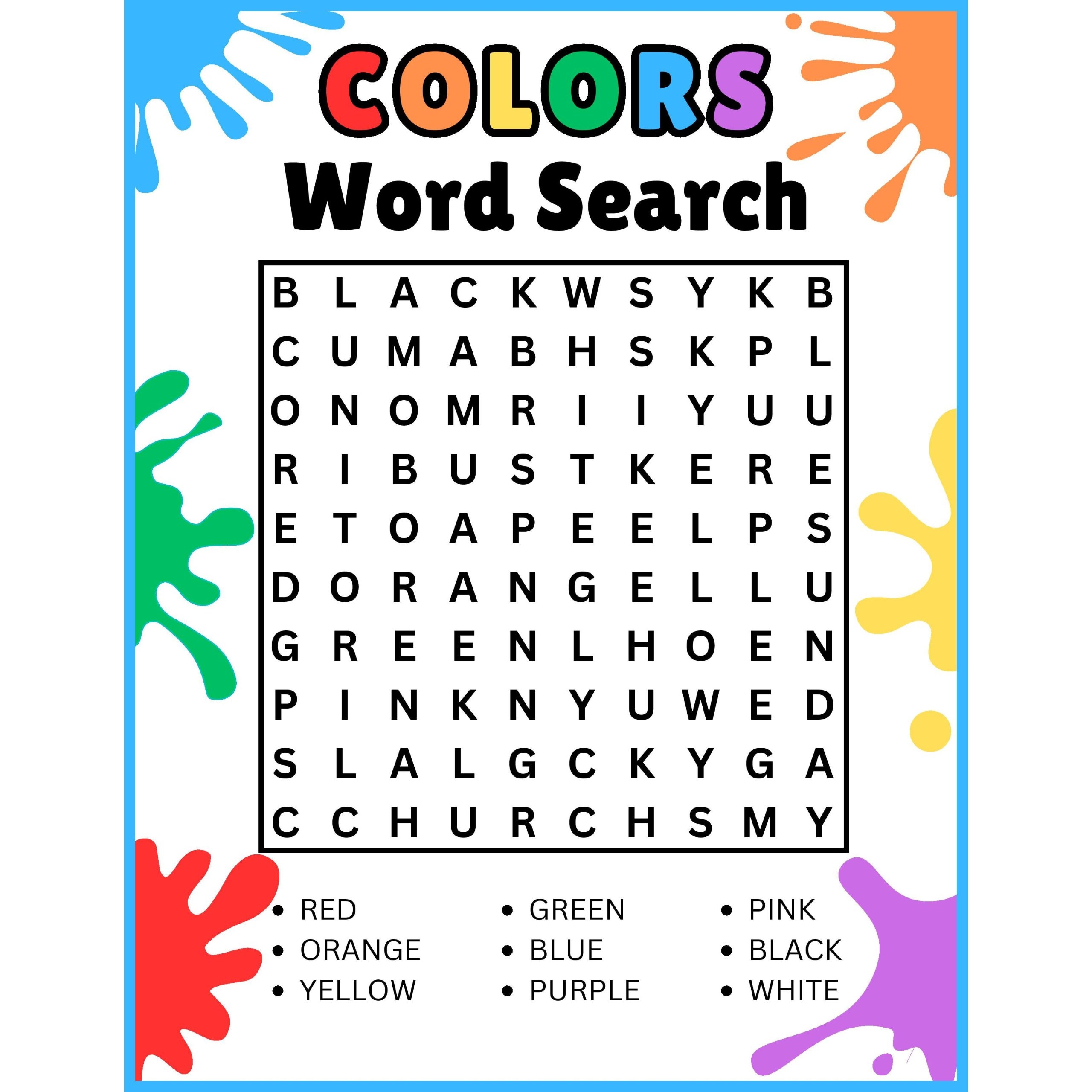 word search printable for kids word search printable for kids