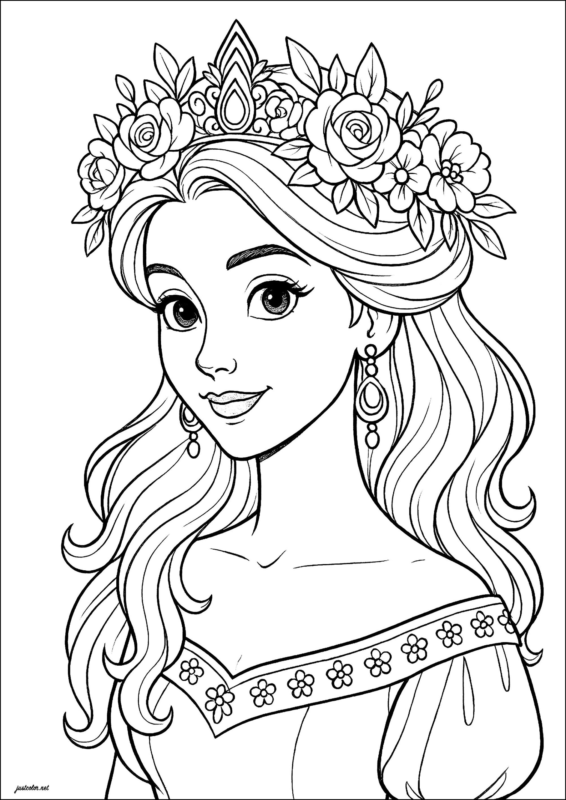 princess color pages printable princess color pages printable