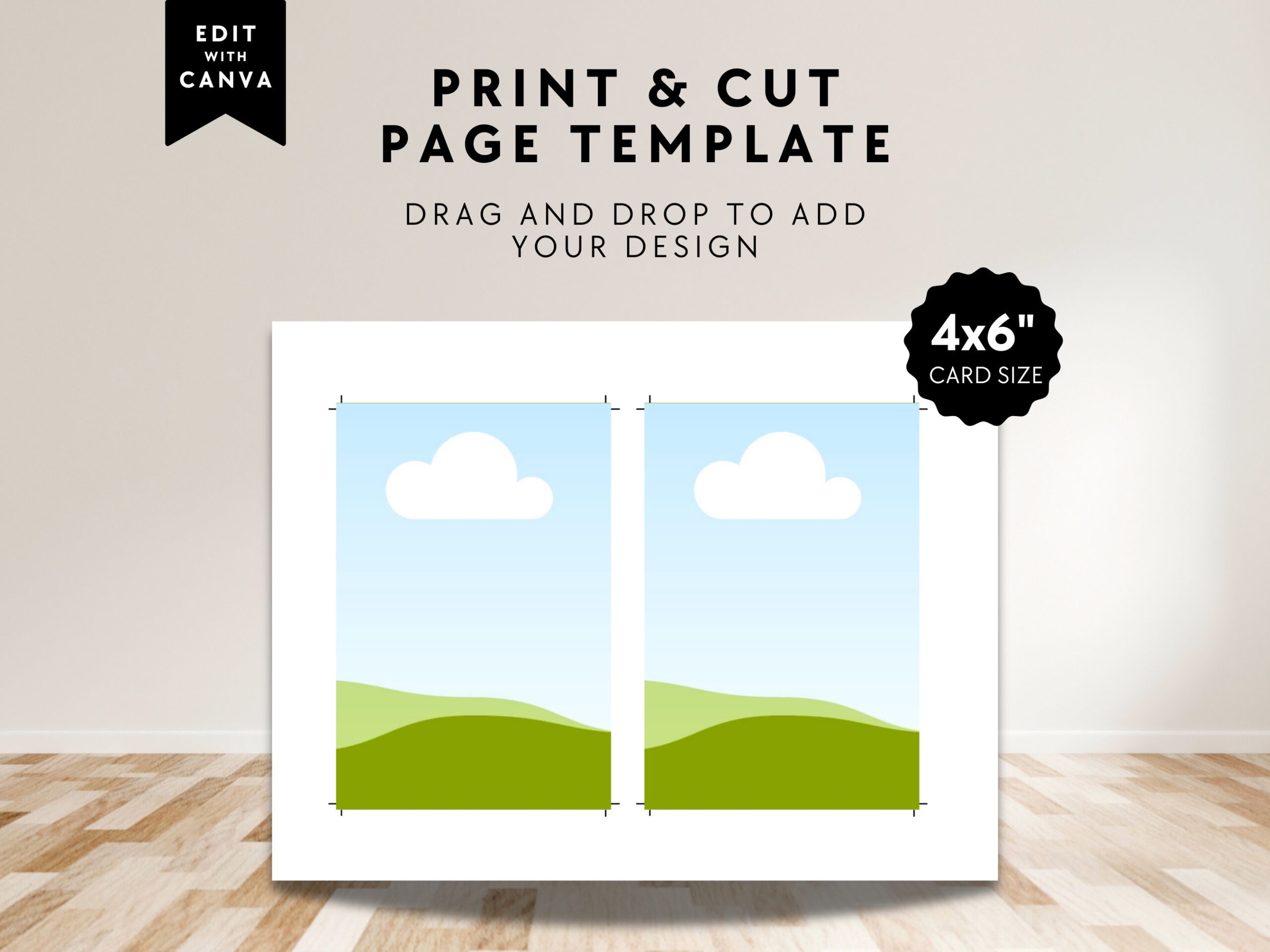 Print Cut 4 x6 Card Multi Per Page Print Tool Canva Template Print Format Page 8 5x11 Print Guide Canva Full Sheet Print Page Etsy