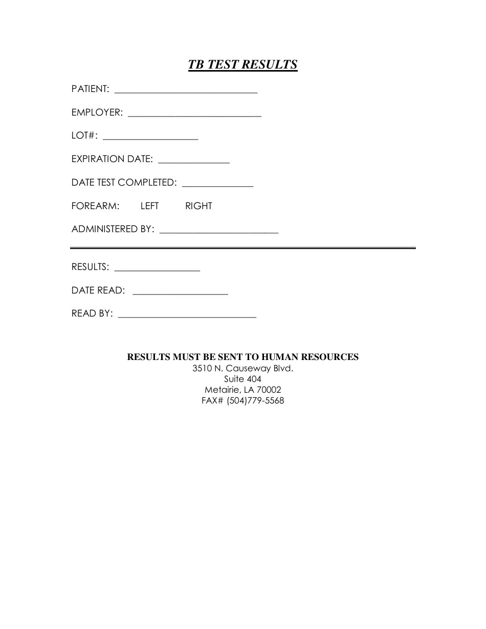 blank free printable tb test form blank free printable tb test form