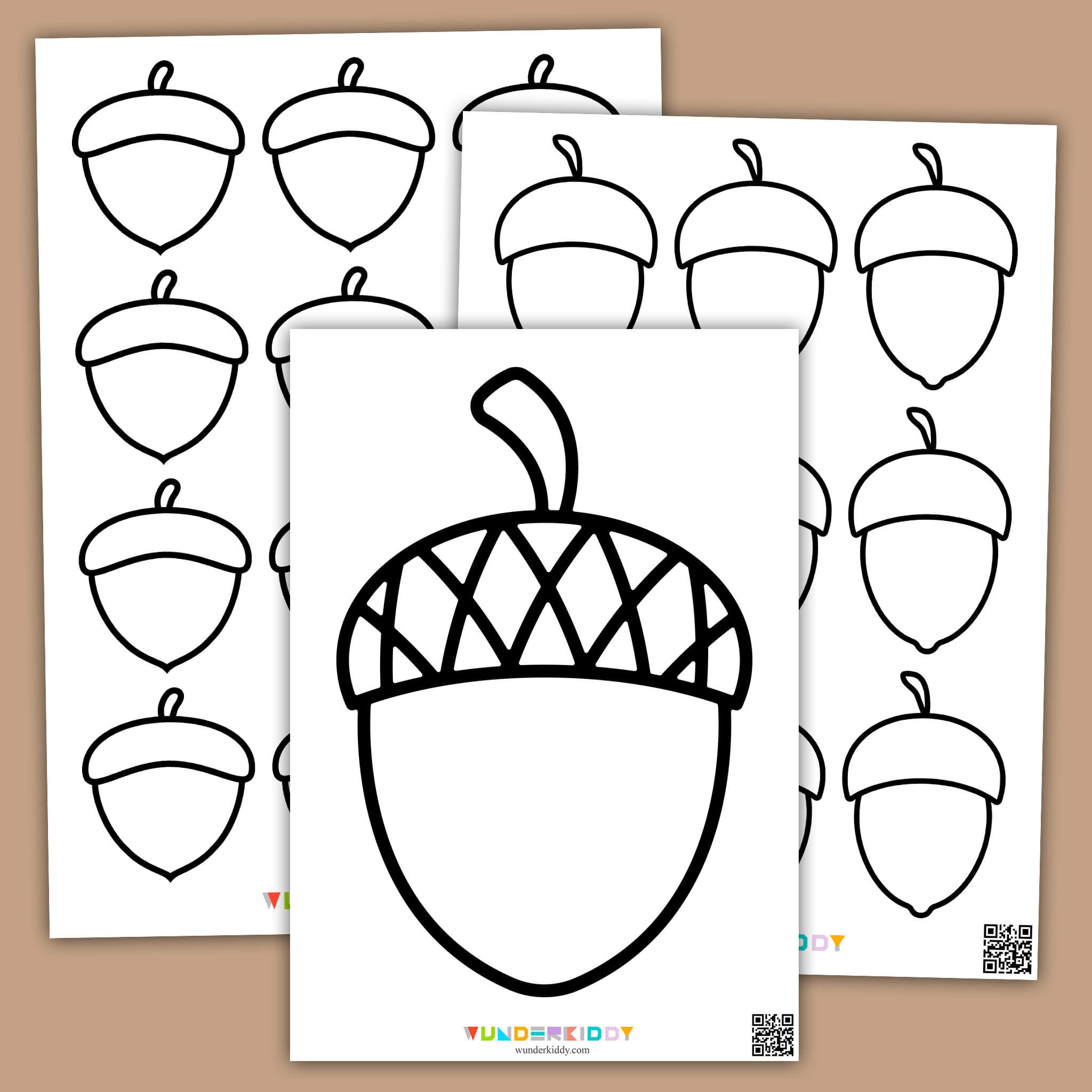 Printable Acorn Template Nature Inspired Art For Kids Activities