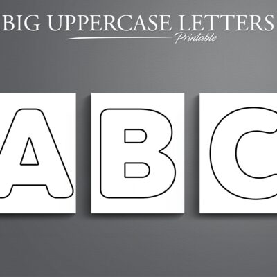 Printable Big Uppercase Letters Printable Alphabet 26 Pages Etsy