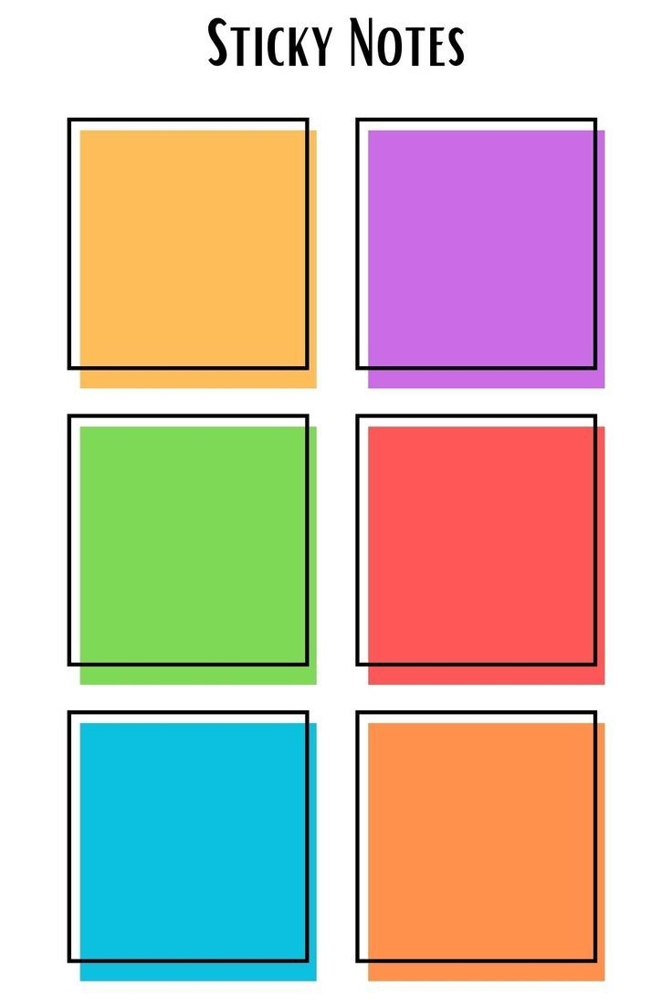 Printable Blank Sticky Notes Template PDF