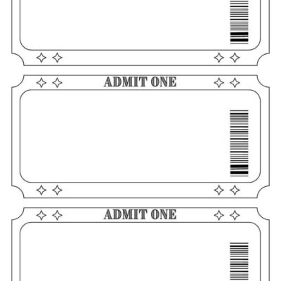 Printable Blank Ticket Design Templates