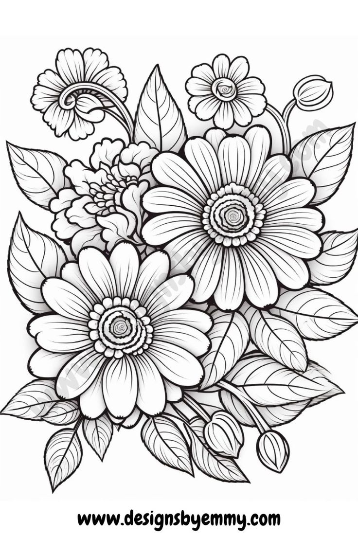 printable coloring pages of flowers printable coloring pages of flowers