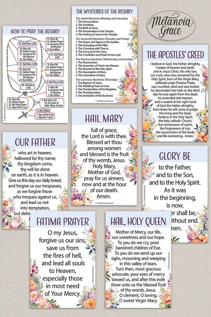 como rezar el rosario printable free como rezar el rosario printable free