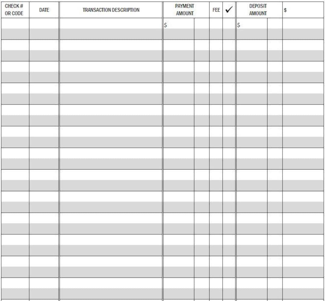 Printable Checkbook Register PDF File Prints On 8 1 2 X 11 Inch Paper Etsy Sweden Printable Checkbook Register PDF File Prints On 8 1 2 X 11 Inch Paper Etsy Sweden
