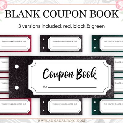 Printable Coupon Book Template Blank Vouchers Best Friends Gift Printable Coupons Birthday Gift Ideas DIY For Kids For Mom For Dad Etsy