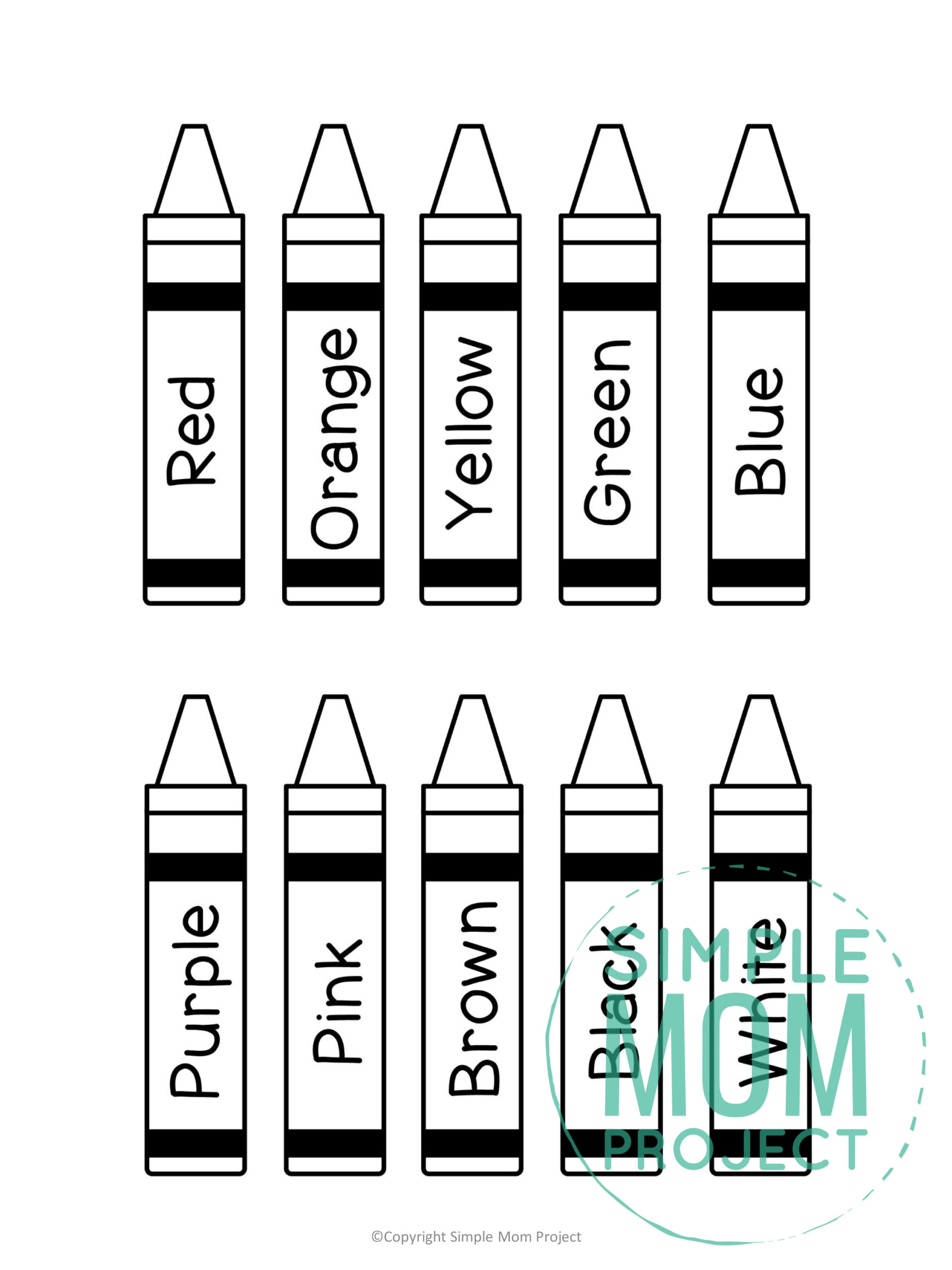 Printable Crayon Pattern Printable Party Favors