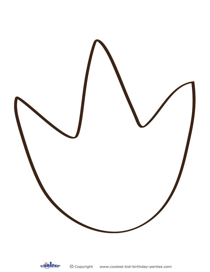 Printable Dinosaur Footprint 1