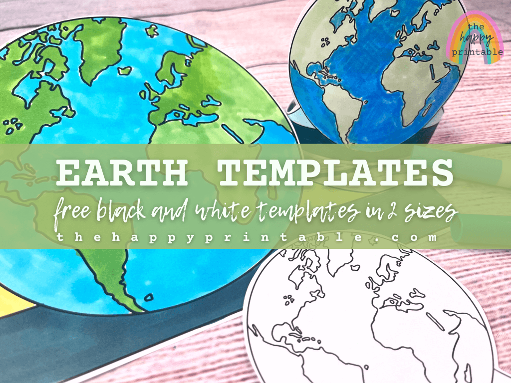 Printable Earth Template The Happy Printable Printable Earth Template The Happy Printable