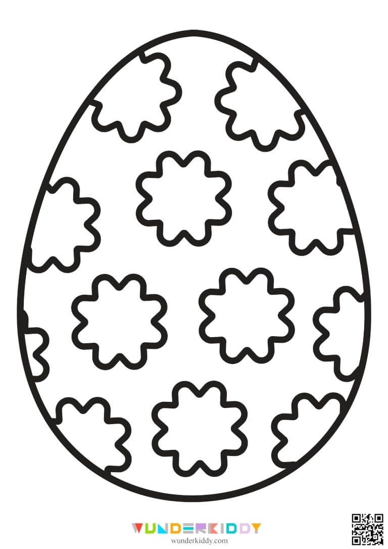 Printable Easter Egg Template And Colouring Page PDF