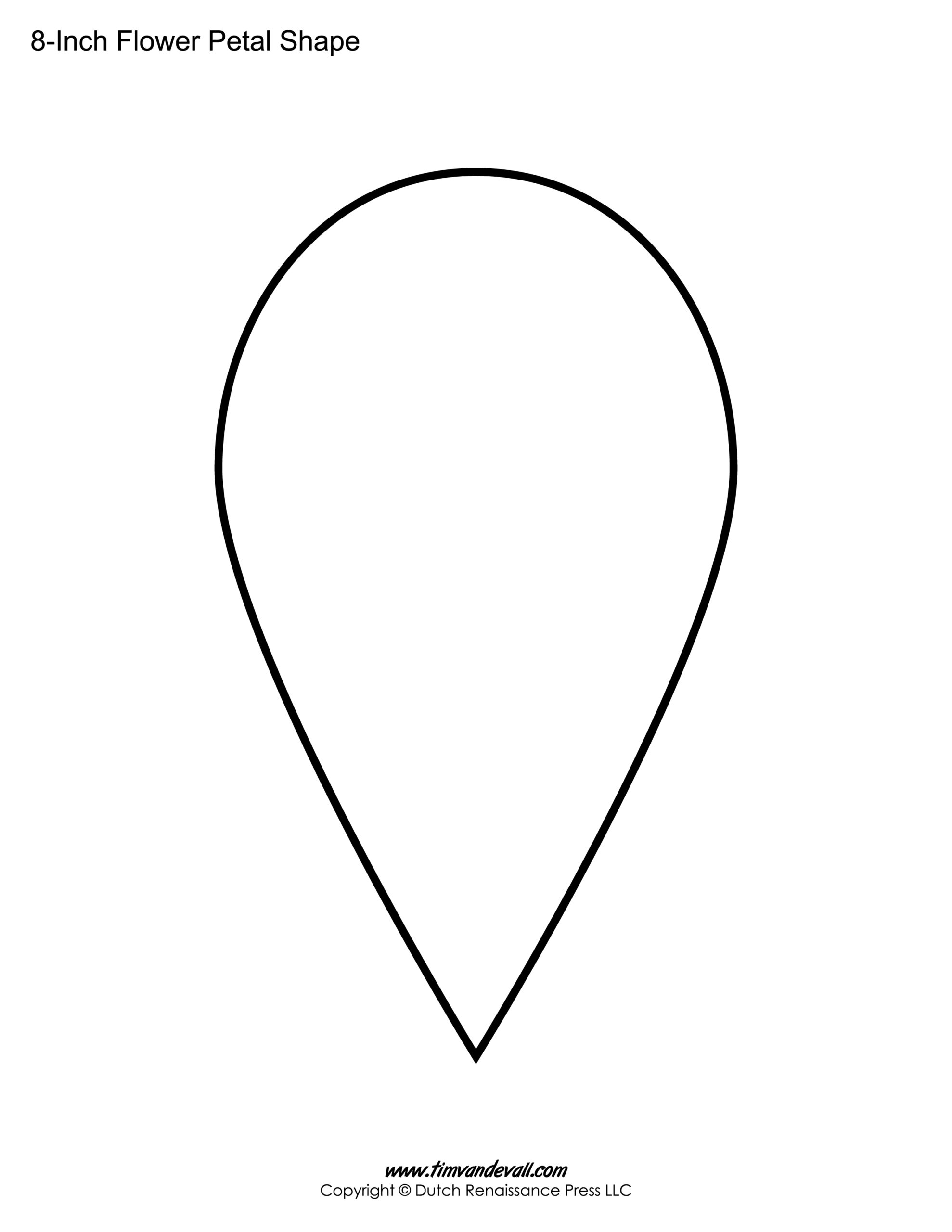 Printable Flower Petal Templates For Making Paper Flowers