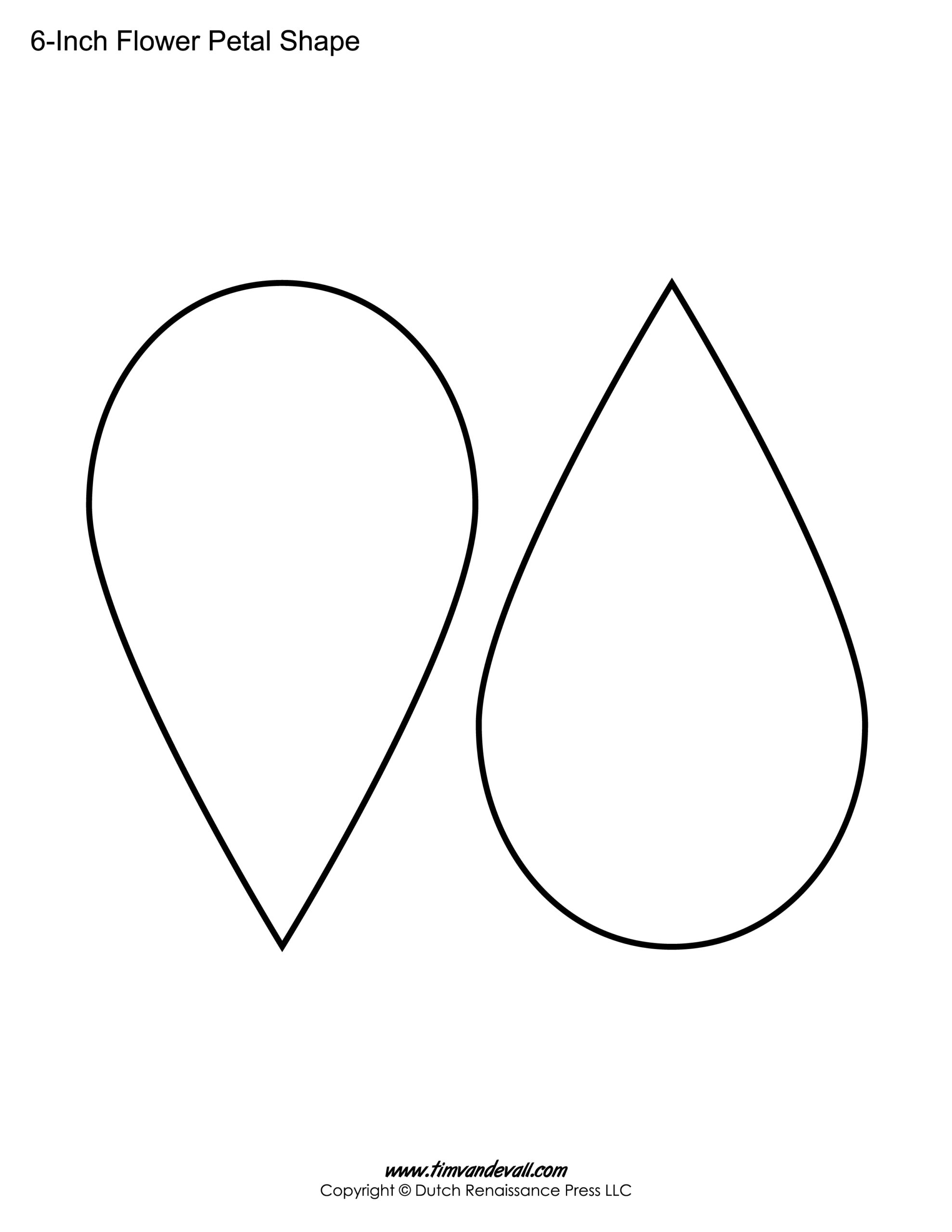 flower petal printable template