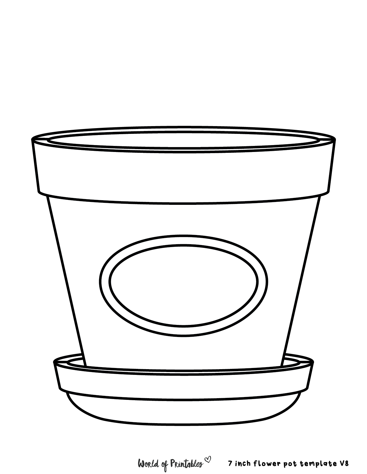Printable Flower Pot Template For Kids Printable Flower Pot Template Printable Flower Template Pattern Mother s Day