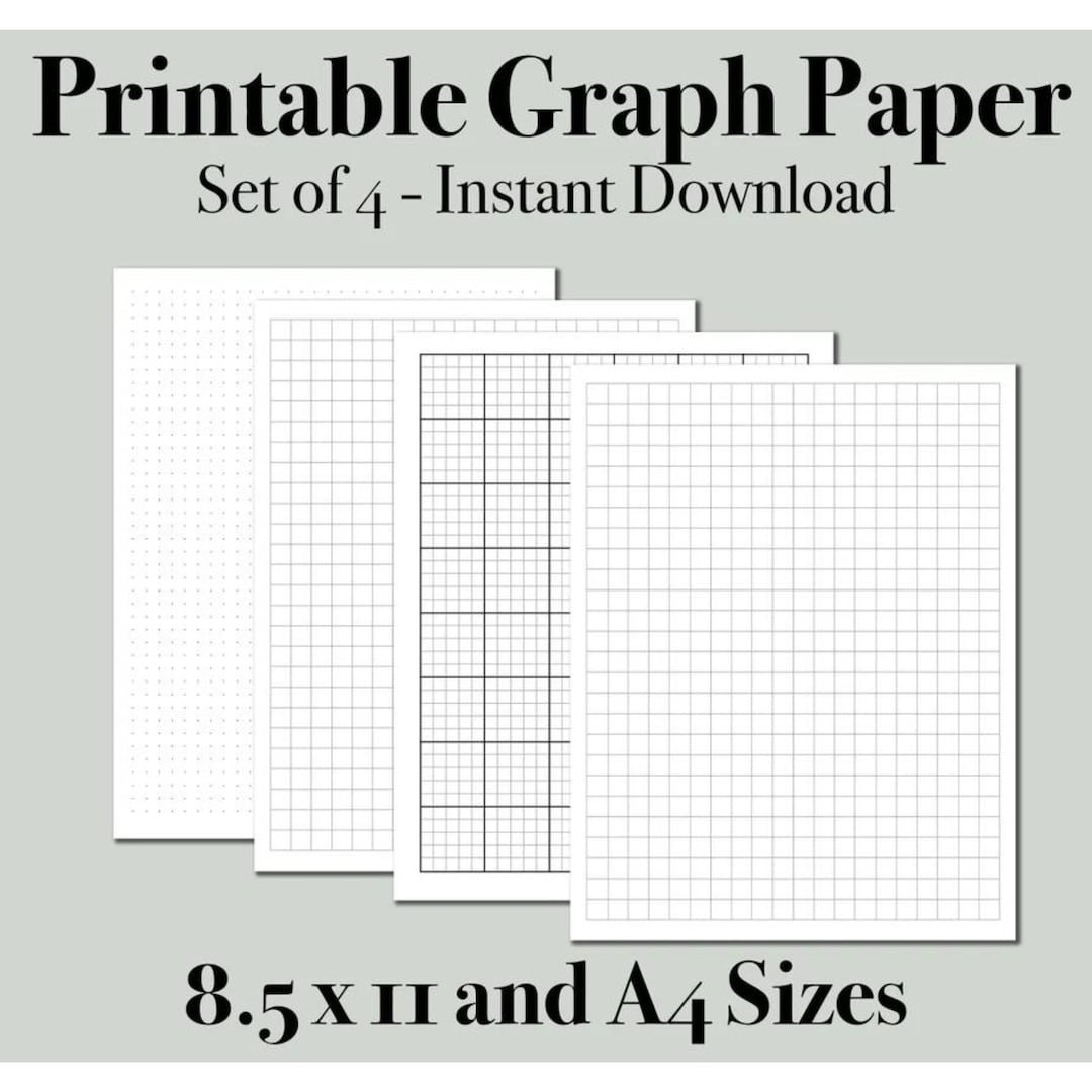 Printable Graph Paper PDF Dot Grid Paper Bullet Paper Grid Paper Digital Graph Paper Journal Graph Paper Graphing Paper Etsy