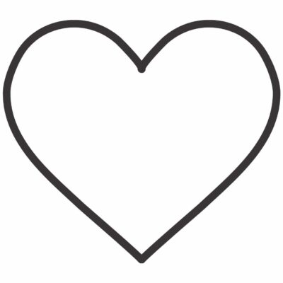 Printable Heart Template small Medium Large