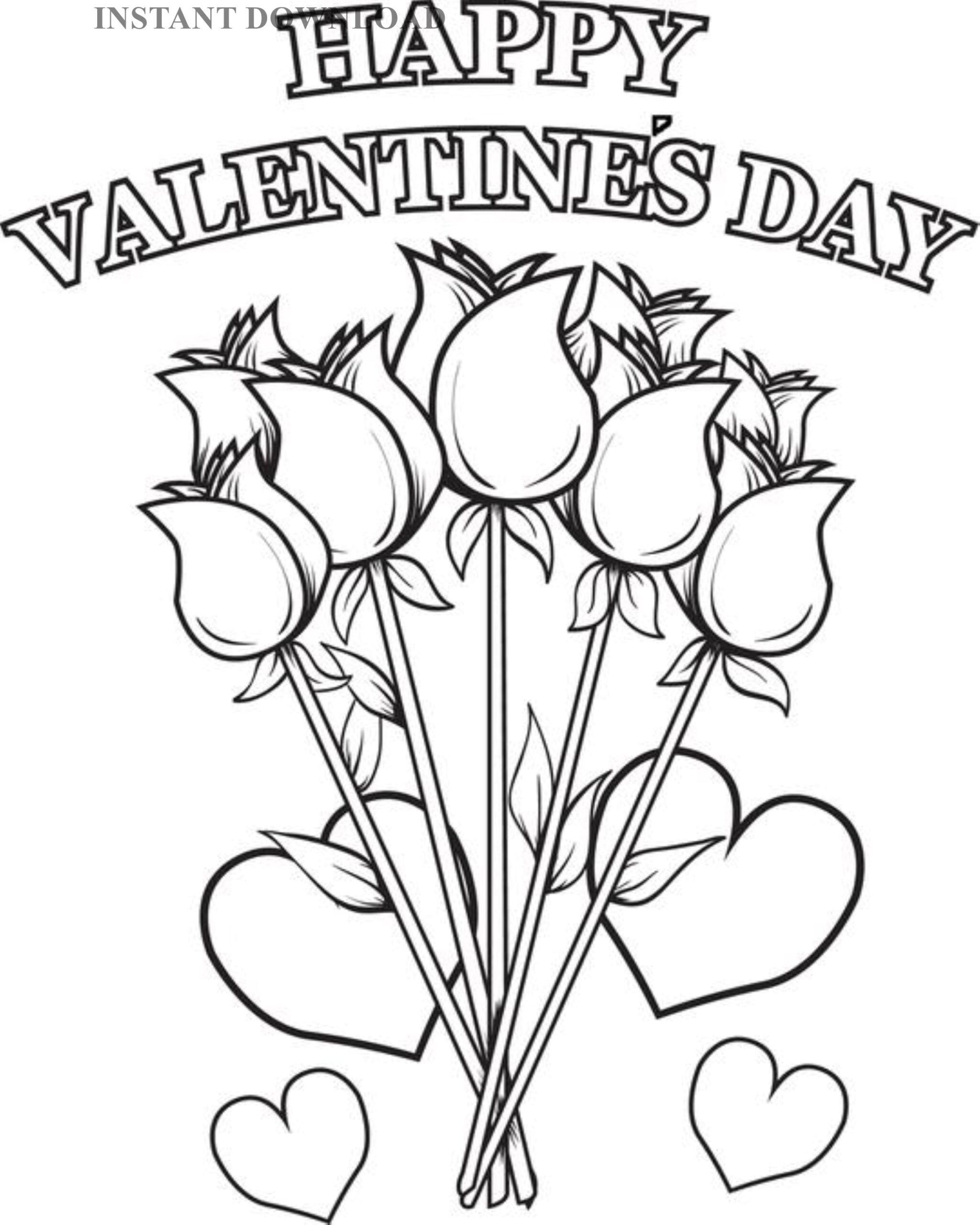 free printable valentines coloring pages