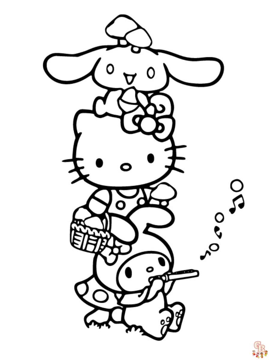 hello kitty coloring book printable
