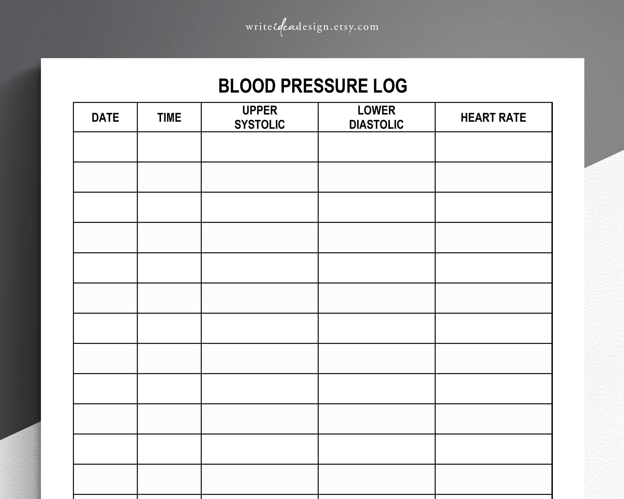 blood pressure log printable free blood pressure log printable free