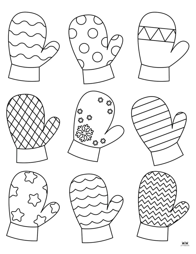 Printable Mittens Printable Party Favors