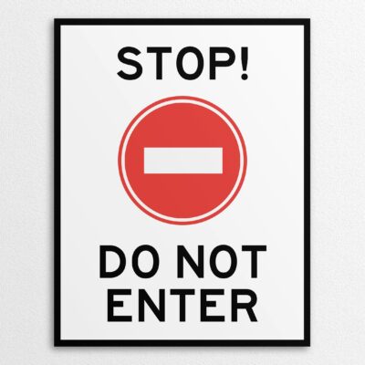Printable No Not Enter Signs In US Letter And A4 Sizes Instant Download PDF Etsy