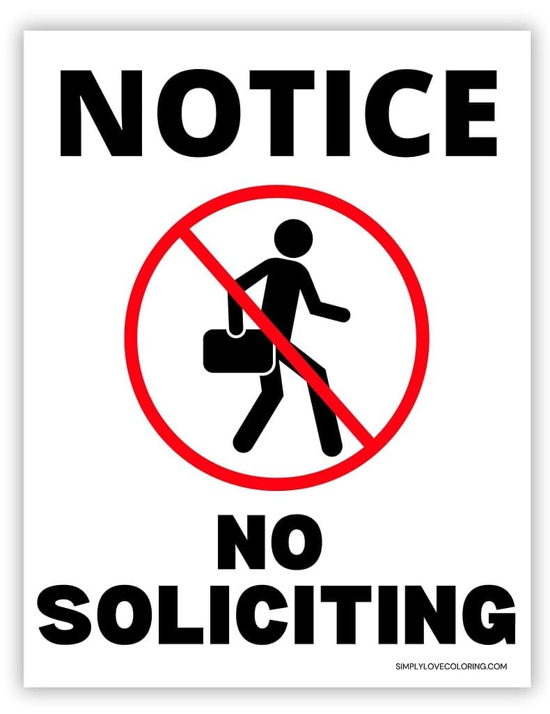 Printable No Soliciting Sign Free PDF Downloads Simply Love Coloring Printable No Soliciting Sign Free PDF Downloads Simply Love Coloring