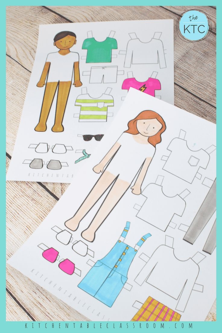 free printable paper doll template