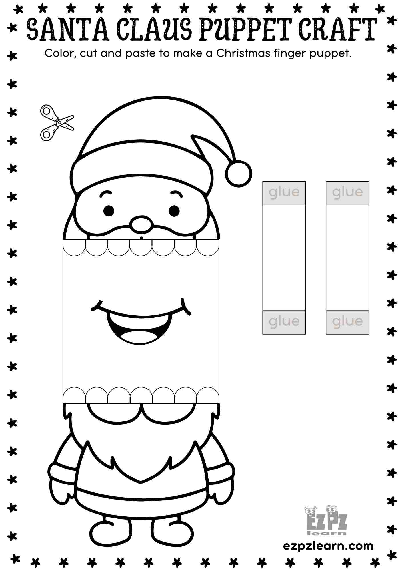 Printable Paper Santa Claus Christmas Puppet Festive DIY Craft For Kids Ezpzlearn Printable Paper Santa Claus Christmas Puppet Festive DIY Craft For Kids Ezpzlearn