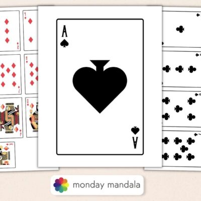 Printable Playing Cards Free PDF Sheets In 3 Sizes