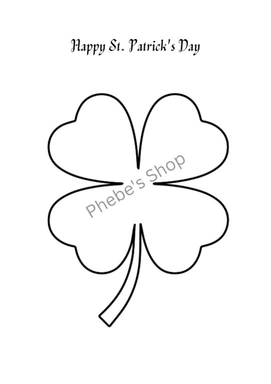 shamrock printable template